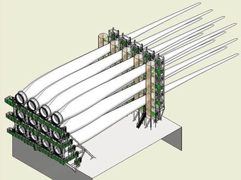 Arrangement of Blade Structure for Siemens B75 Wind Turbine Blades_Copyright OSK-Offshore